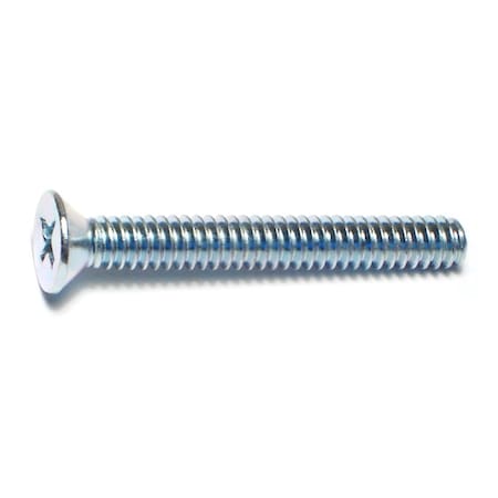 Midwest Fastener #10-24 x 1-1/2 in Phillips Flat Machine Screw, Zinc Plated Steel, 100 PK 07287